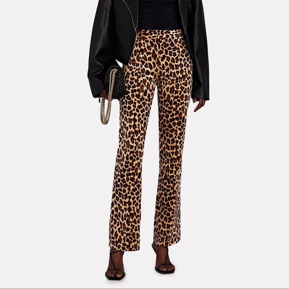 F- Women's Frame Leopard Print High Rise Bootcut Pants